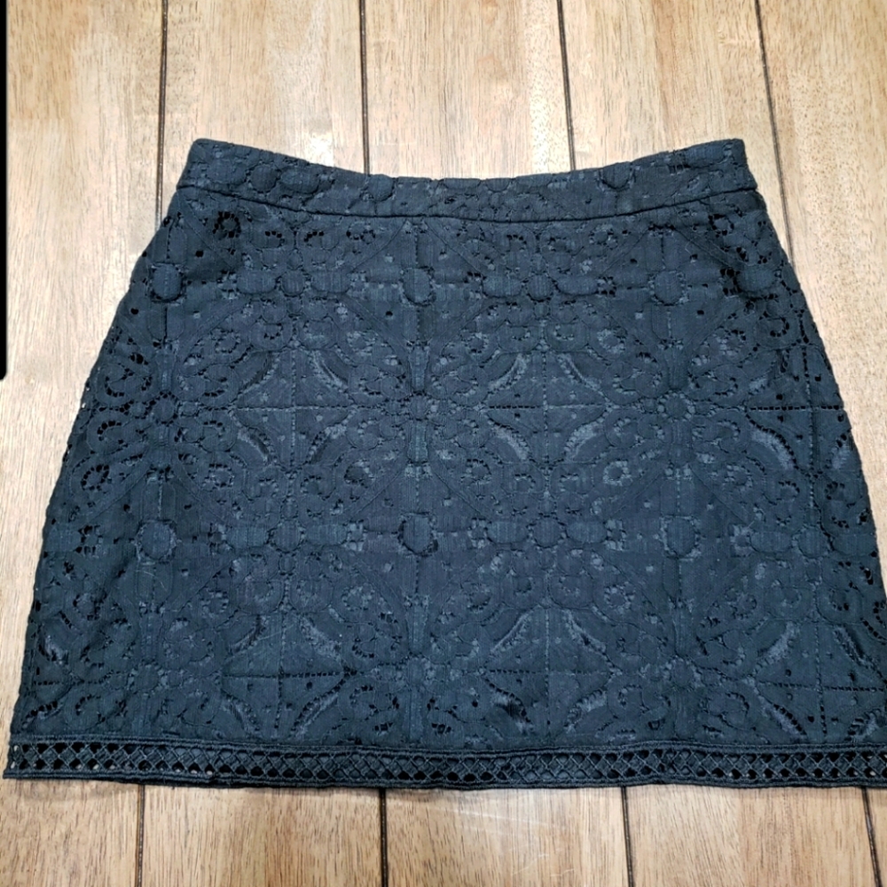 Black mini skirt